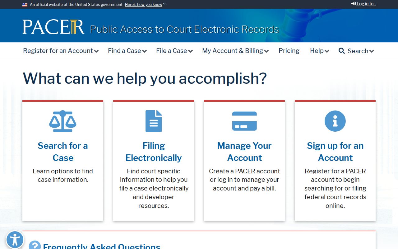 PACER source for federal criminal records connected to Deming
