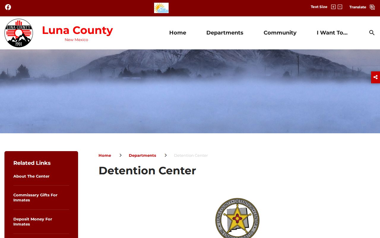 Luna County arrest booking records at the Detention Center